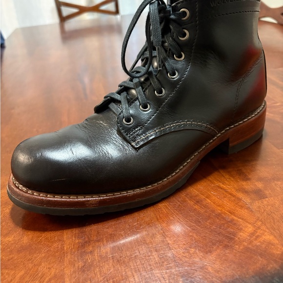 Wolverine 1000 Mile Men's Black Leather Boots size 9 - Picture 10 of 11